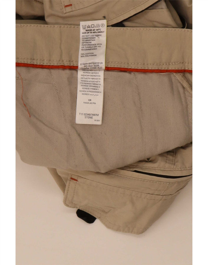 Ανδρικό σορτς βερμούδα Marks & Spencer Cargo W40 XL Μπεζ βαμβακερό