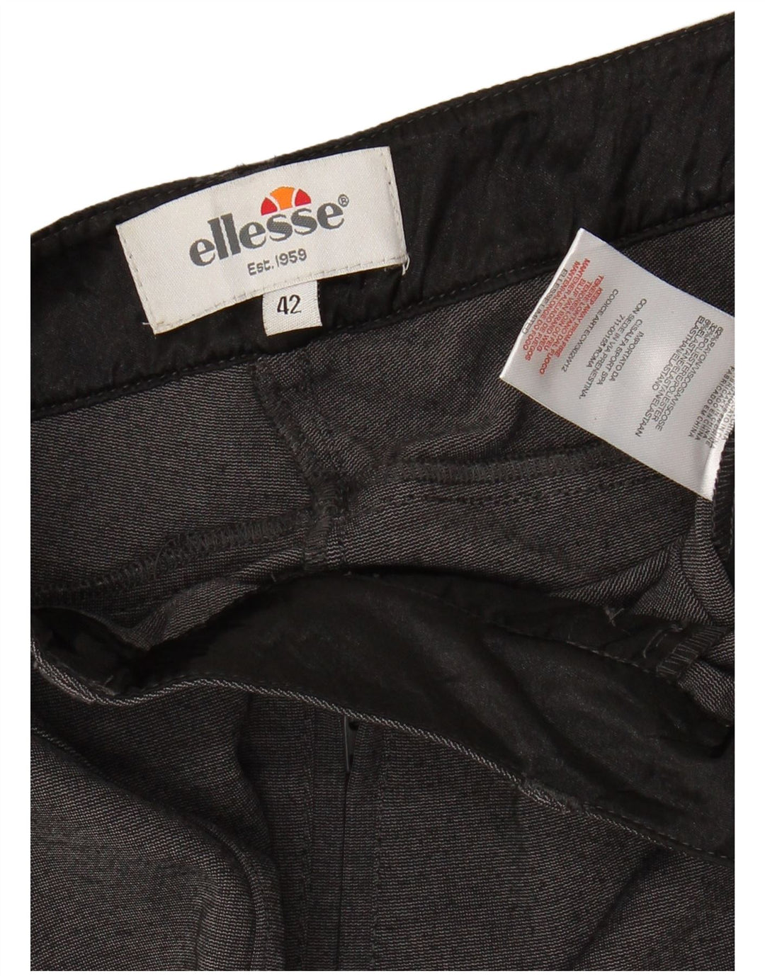 ELLESSE Γυναικείο Slim Παντελόνι Chino IT 42 Medium W28 L27 Grey Rayon