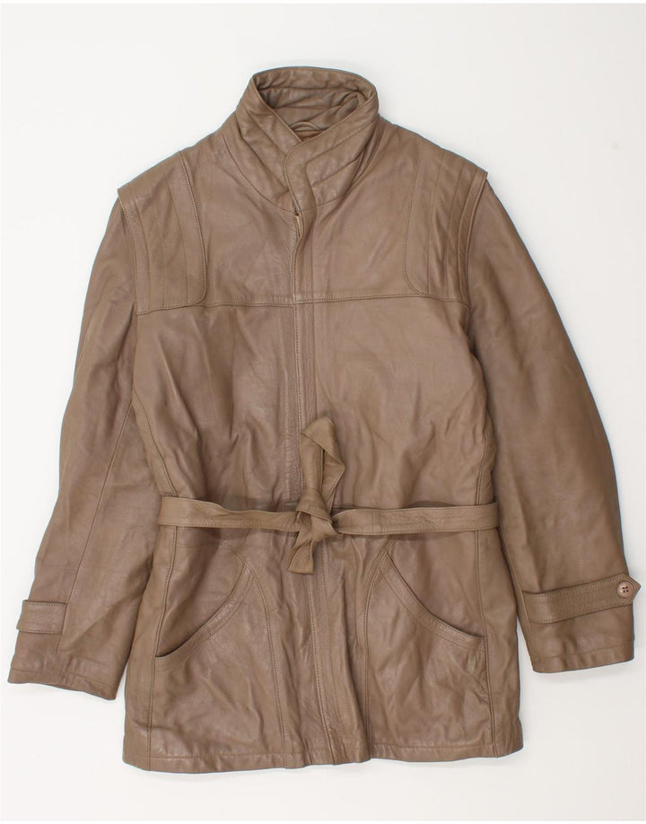 Vintage Ανδρικό Δερμάτινο Μπουφάν IT 46 Μικρό Καφέ