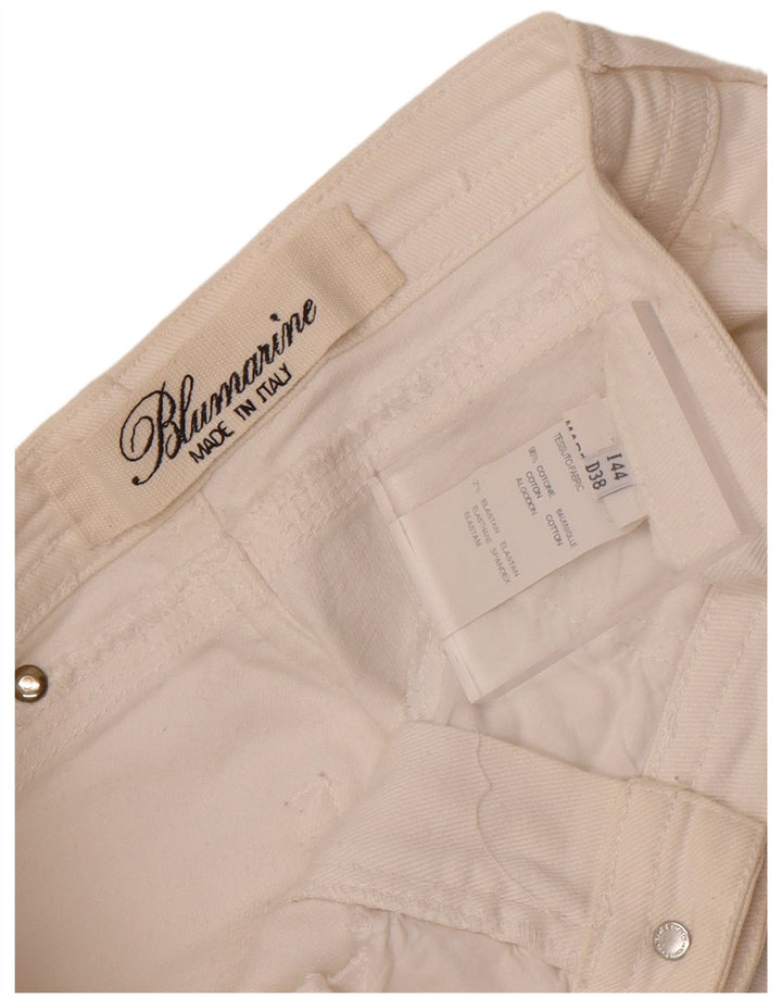 Blumarine Γυναικείο Slim Jeans IT 44 Medium W30 L33 Λευκό βαμβακερό