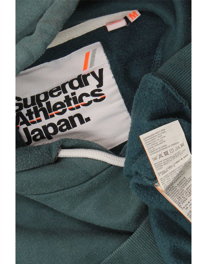 Superdry Ανδρική κουκούλα, μεσαίο πράσινο βαμβακερό