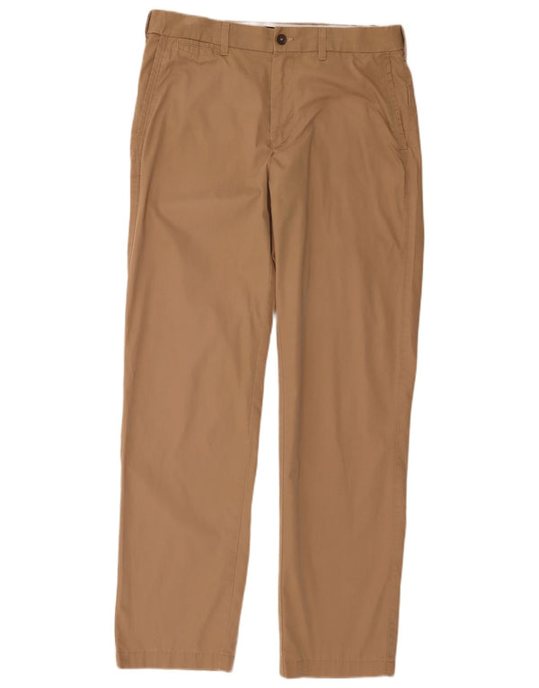 Marks & Spencer Ανδρικό Παντελόνι Chino Μπλε Harbor W34 L33 Μπεζ βαμβακερό