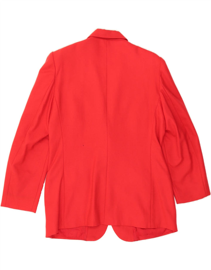 VINTAGE Womens 2 Button Blazer Jacket IT 48 XL Red Virgin Wool Vintage Vintage and Second-Hand Vintage from Messina Hembry 
