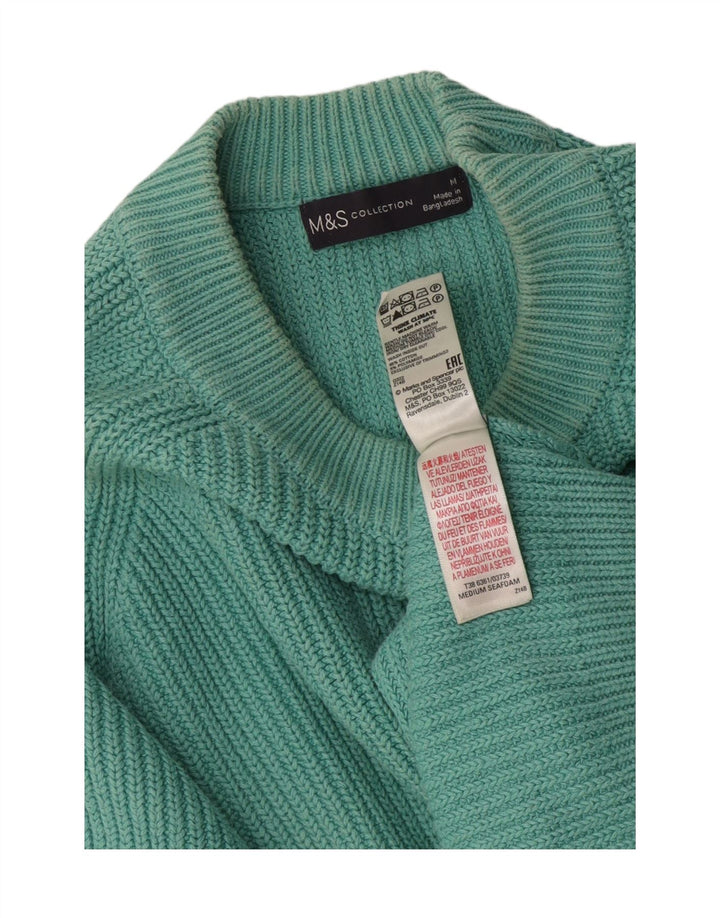 Marks & Spencer Γυναικείο πουλόβερ με λαιμόκοψη UK 14 Medium Turquoise