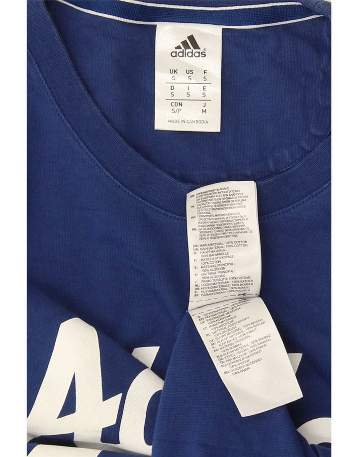 Ανδρικό γραφικό T-Shirt Adidas Top Small Blue βαμβακερό