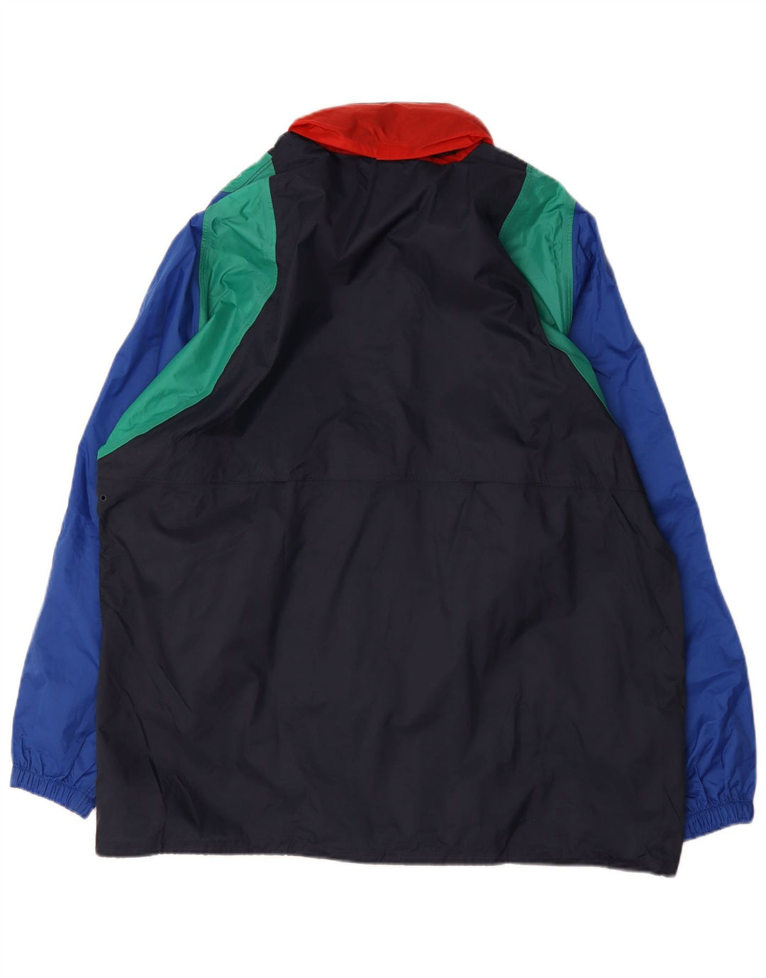 Anuy Ανδρικό μπουφάν βροχής UK 40 Large Navy Blue Colorblock Nylon