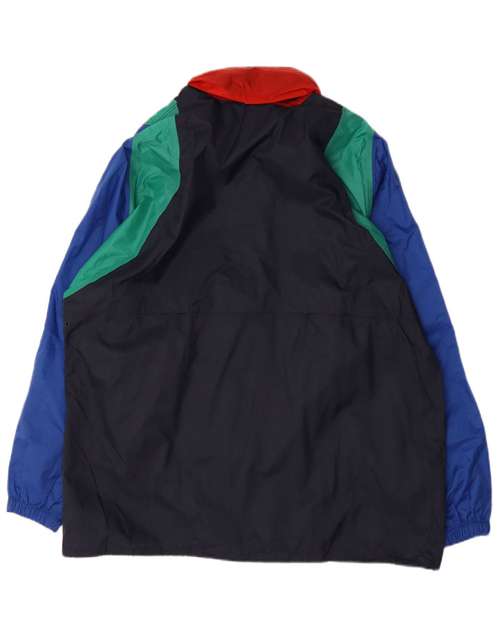 Anuy Ανδρικό μπουφάν βροχής UK 40 Large Navy Blue Colorblock Nylon