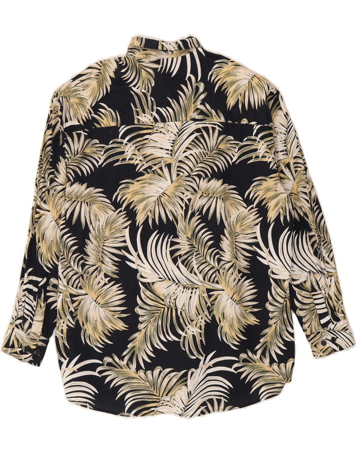 VINTAGE Mens Abstract Pattern Shirt Size 46/48 XL  Black Cotton Vintage Vintage and Second-Hand Vintage from Messina Hembry 