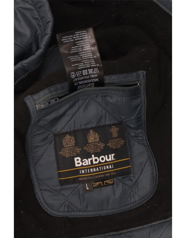 Ανδρικό καπιτονέ μπουφάν BARBOUR UK 40 Large Navy Blue Polyamide