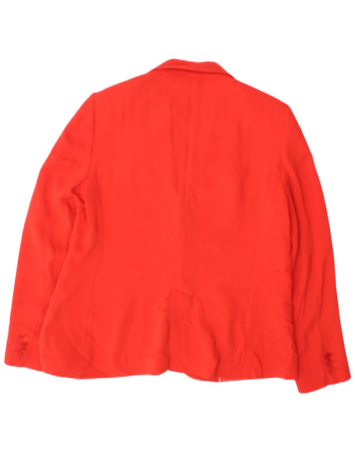 Massimo Dutti Γυναικείο Μπουφάν σακάκι με 1 κουμπί EU 44 XL Κόκκινη βισκόζη