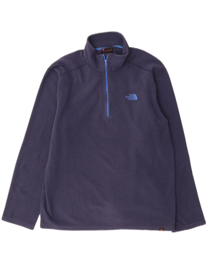THE NORTH FACE Ανδρικό φερμουάρ Fleece Jumper Μεγάλο Navy Blue Polyester