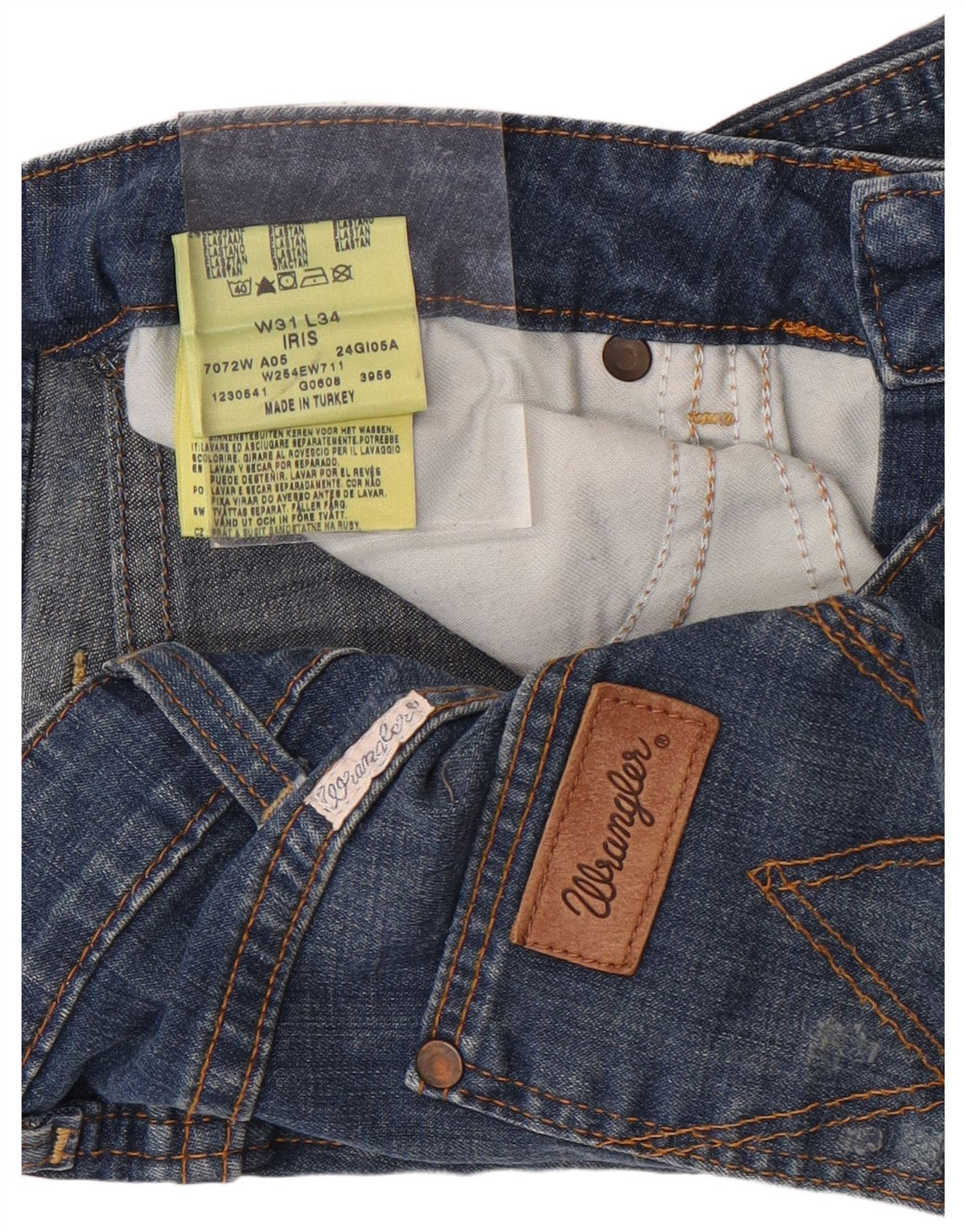 Ανδρικό τζιν σορτς Wrangler Iris W31 μεσαίο μπλε βαμβακερό