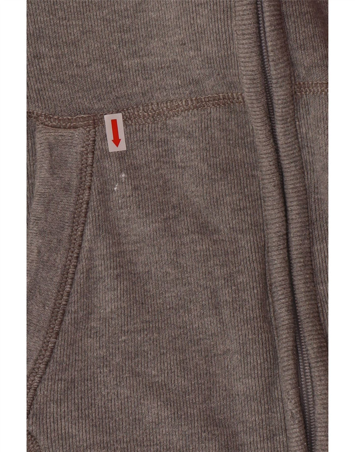 ABERCROMBIE & FITCH Γυναικεία φόρμα γυμναστικής γραφικά Top Jacket UK 16 Large Grey