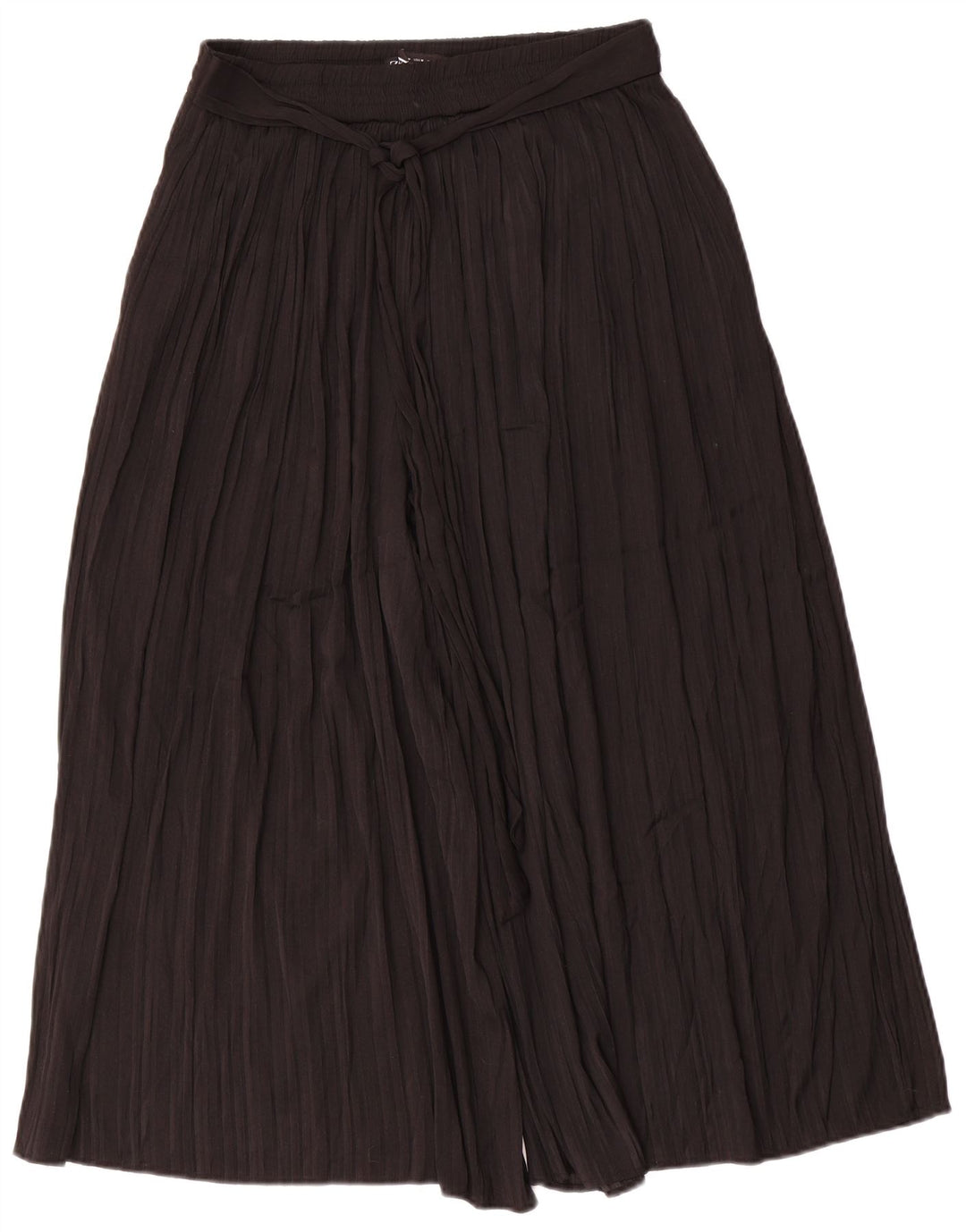 Zara Γυναικείο Παντελόνι Κάπρι Cullotes Medium W30 L22 Μαύρο Πολυεστέρας