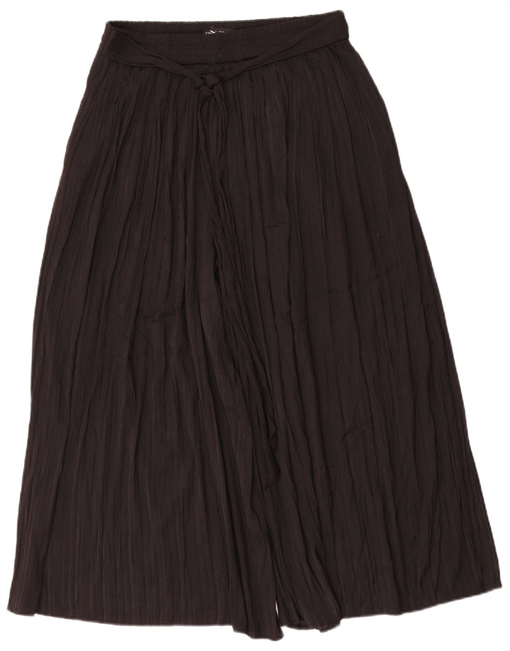 Zara Γυναικείο Παντελόνι Κάπρι Cullotes Medium W30 L22 Μαύρο Πολυεστέρας