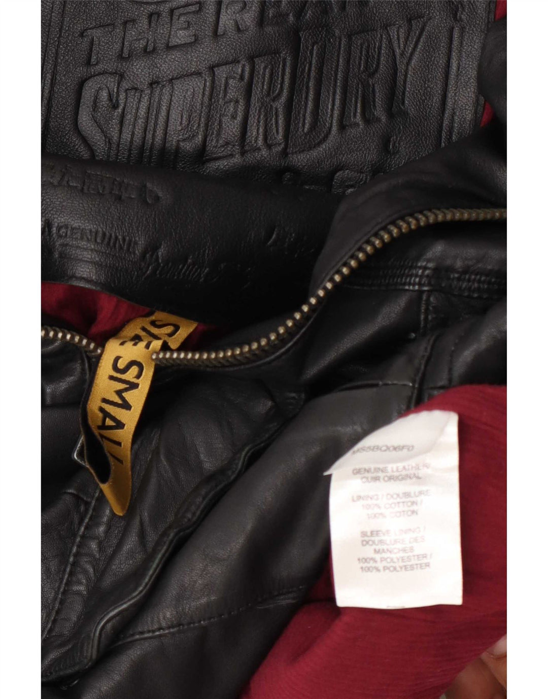 Superdry Γυναικείο Military Δερμάτινο Μπουφάν UK 10 Small Black