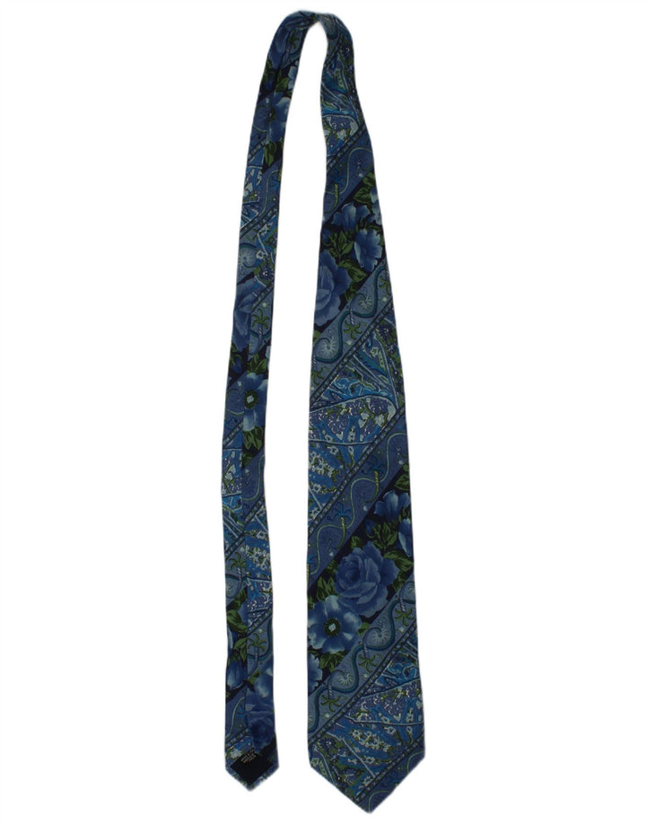 Kenzo ανδρική γραβάτα One Size Blue Floral Silk Designer