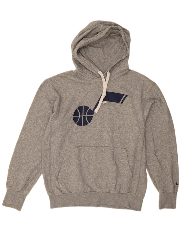 Nike Mens Utah Jazz Graphic Hoodie Jumper Μικρό βαμβακερό γκρι φλιτζάνι