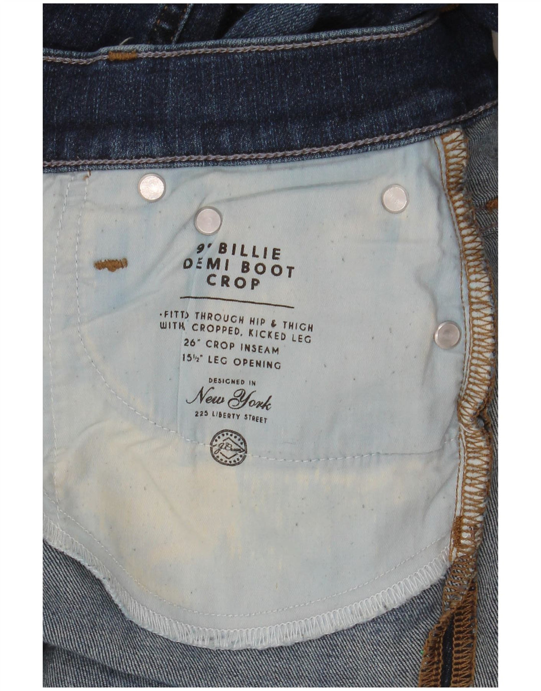 J. CREW Γυναικεία Billie Demi Crop Bootcut Jeans W26 L25 Blue