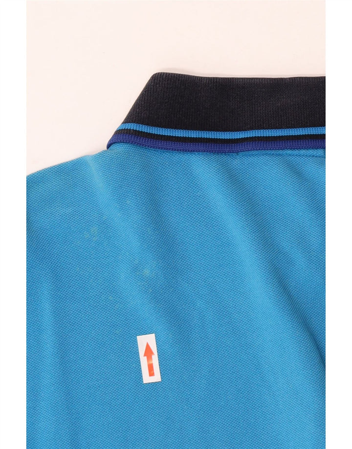 Fred Perry Ανδρικό πουκάμισο Polo από μεσαίο μπλε βαμβακερό