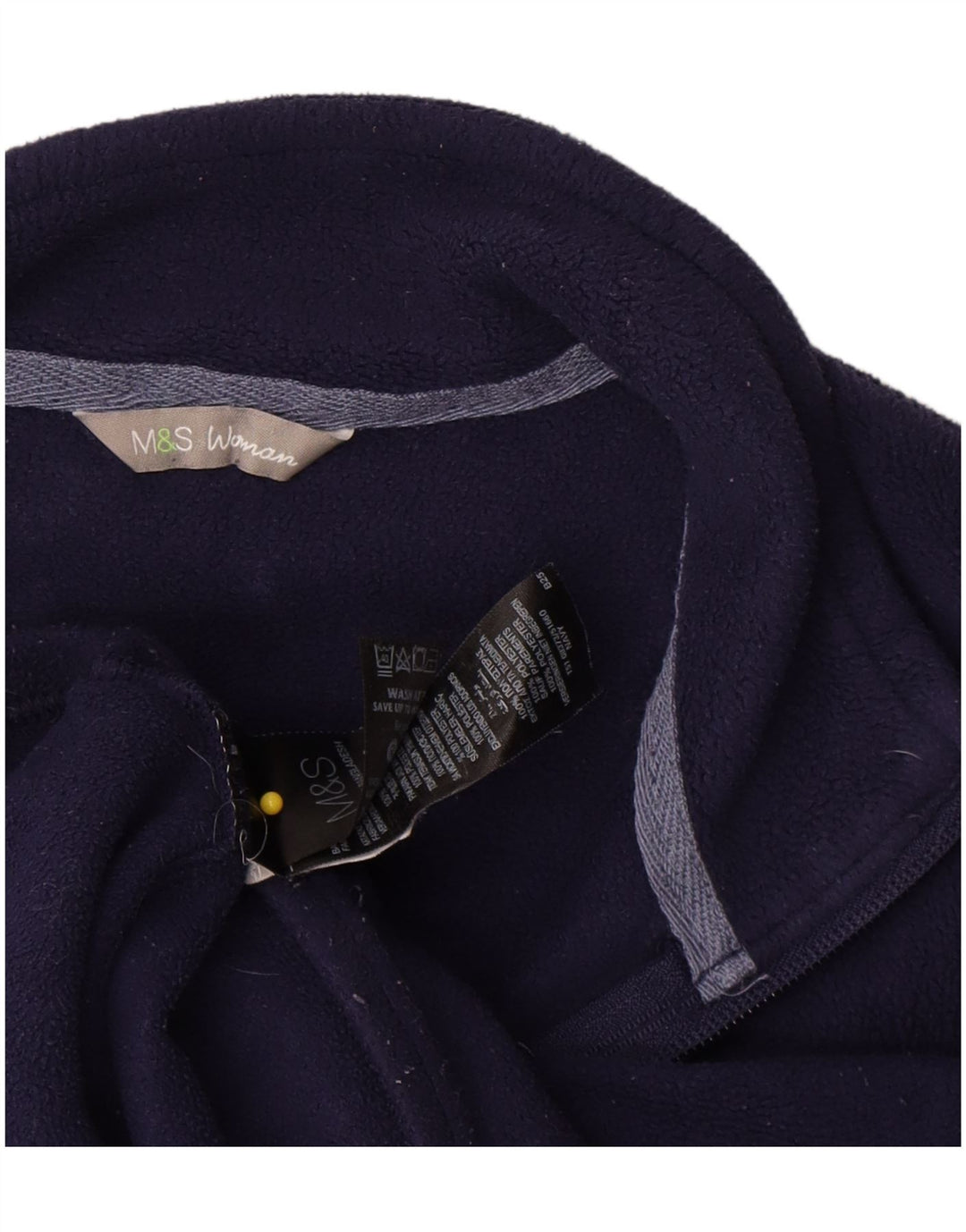 Marks & Spencer Γυναικεία Fleece Gilet UK 18 XL Navy Blue Polyester