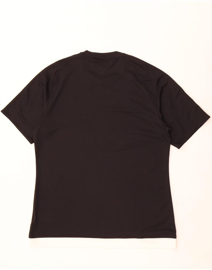 Adidas Ανδρικό T-Shirt Climalite Top Large Black Colourblock Πολυεστέρας