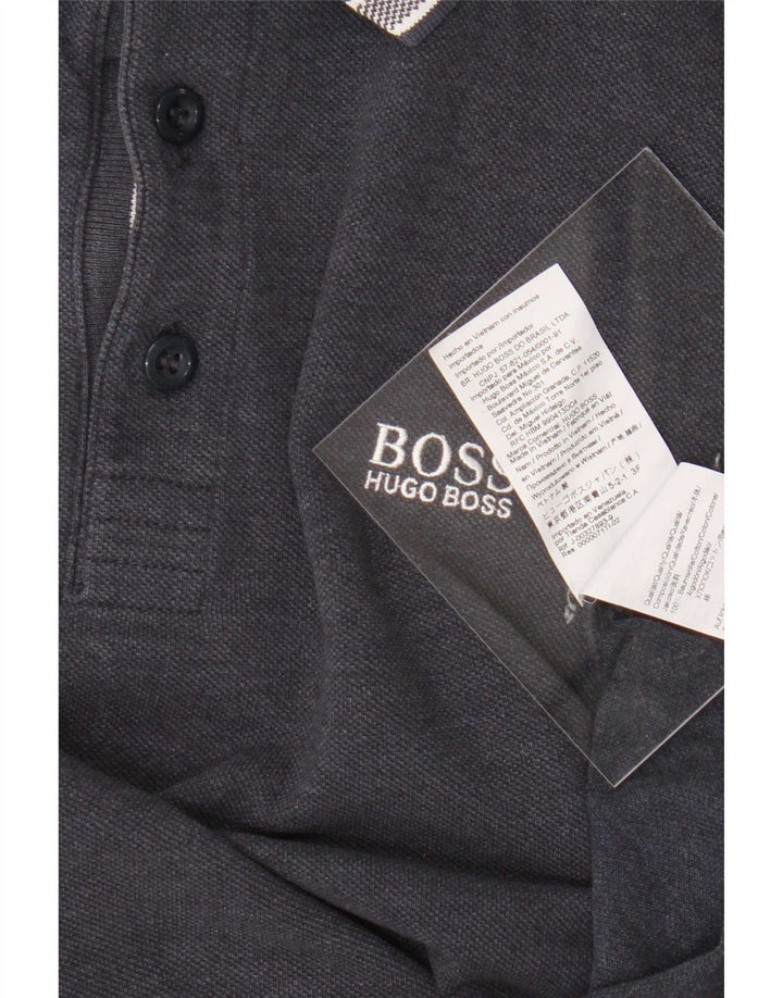 Ανδρικό μπλουζάκι πόλο Hugo Boss με κανονική εφαρμογή, βαμβακερό μεσαίο ναυτικό