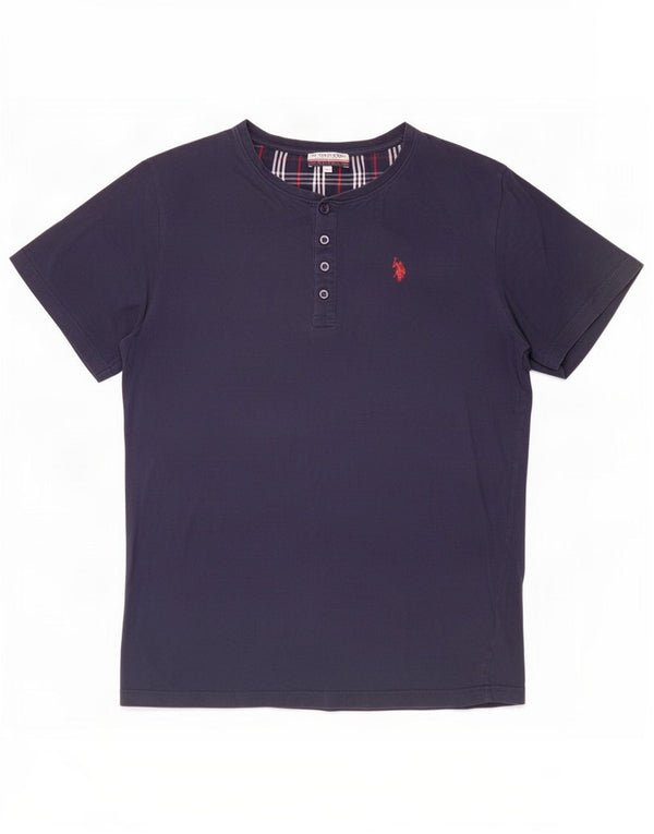 Πόλο Ασν. Ανδρικό T-Shirt Top XL Navy Blue Cotton