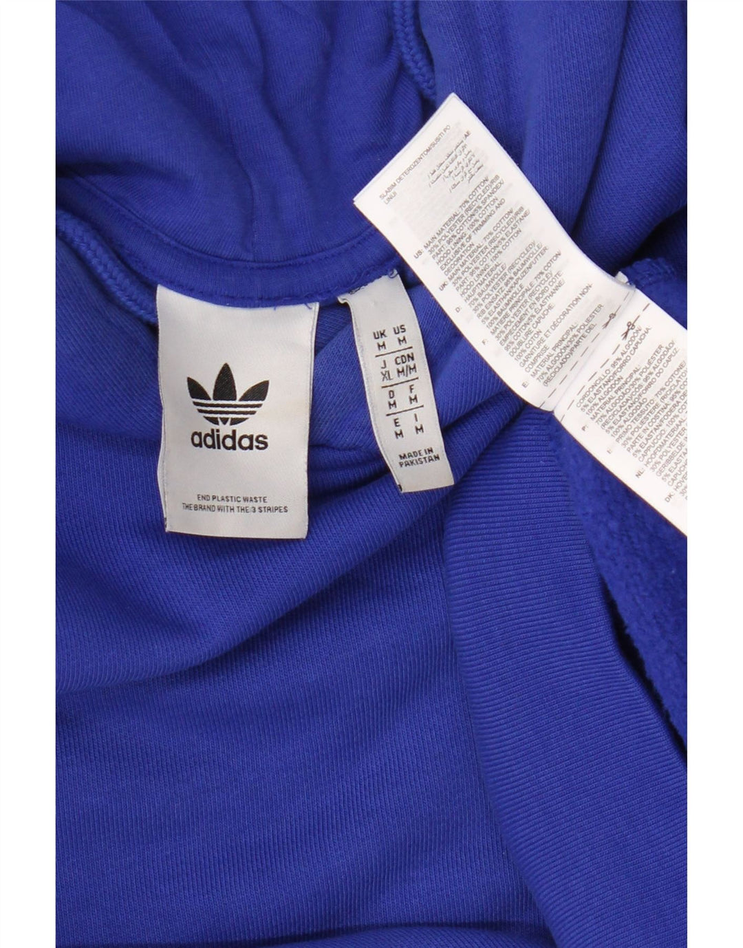 Ανδρικό φούτερ Adidas, μεσαίο μπλε βαμβακερό