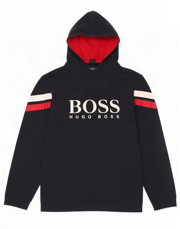 Ανδρικό Hugo Boss Graphic Hoodie Jumper 2XL Navy Blue Colorblock Βαμβακερό