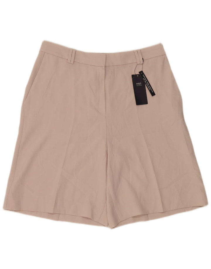 Marks & Spencer Γυναικείο σορτς Chino UK 12 Medium W30 Beige Polyester