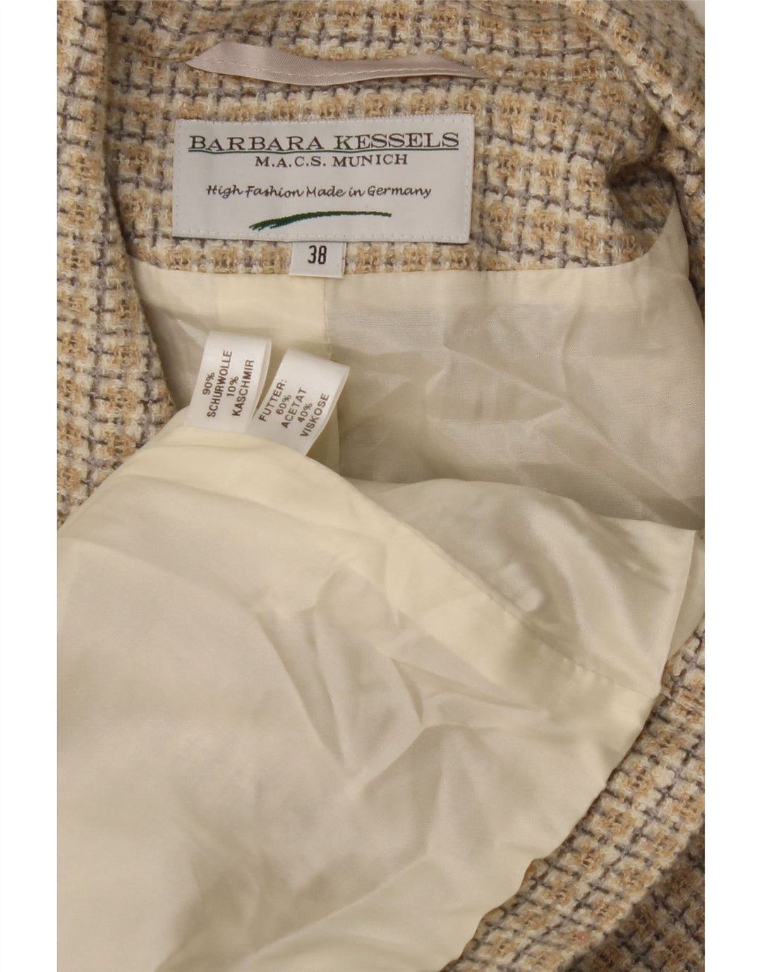 Barbara Kessels Γυναικείο σακάκι μπλέιζερ με 4 κουμπιά EU 38 μεσαίο μπεζ μαλλί