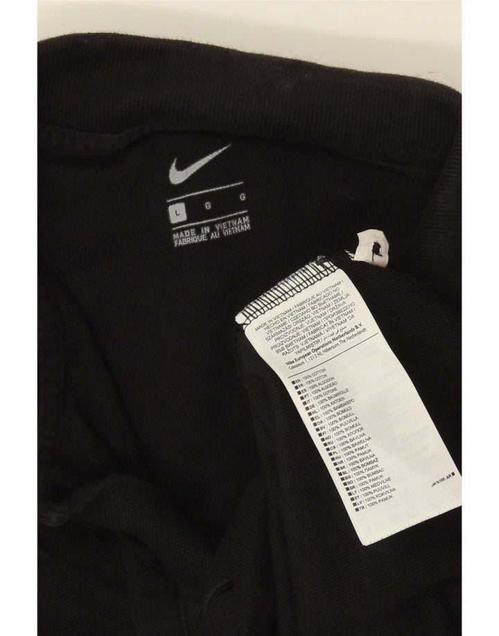Ανδρικό μπλουζάκι πόλο Nike μεγάλο μαύρο βαμβακερό