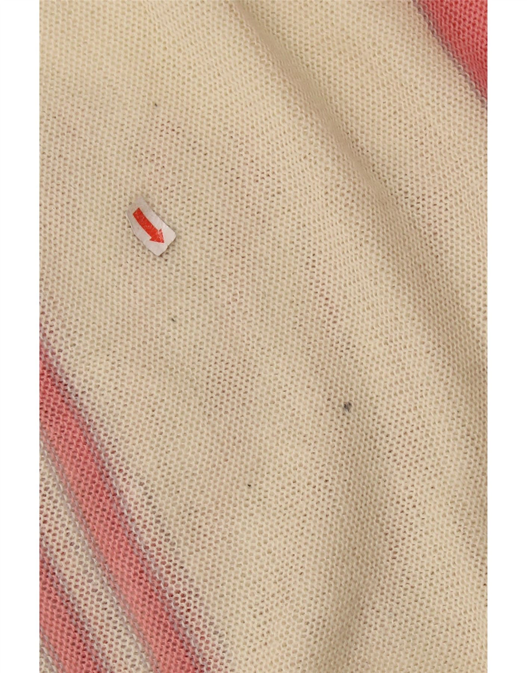 VINTAGE Γυναικείο πουλόβερ με λαιμόκαυστο UK 14 Medium Pink Colourblock