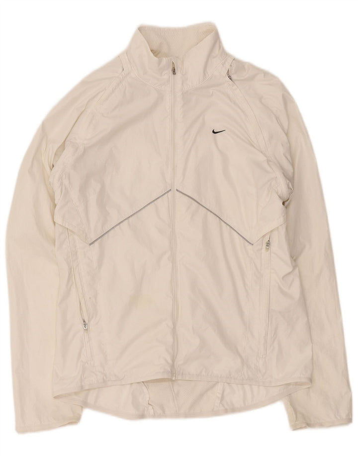 Γυναικεία αθλητική φόρμα Nike Top Jacket UK 10/12 Μεσαίο λευκό πολυεστέρας