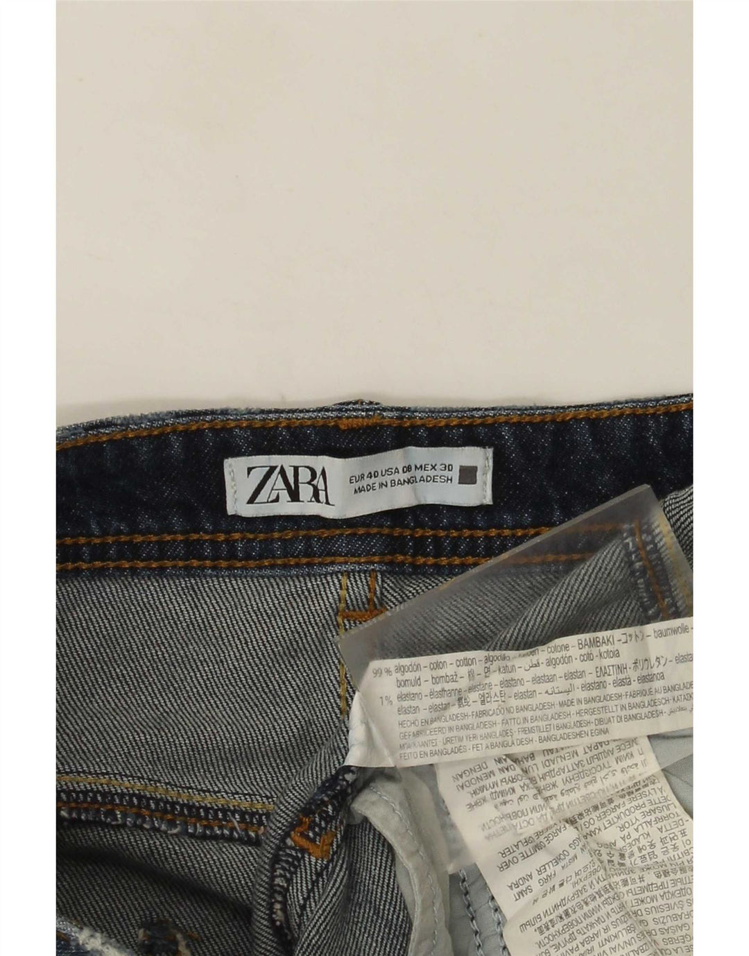 Zara Γυναικεία Distressed Slim Jeans EU 40 Medium W30 L28 Blue Cotton