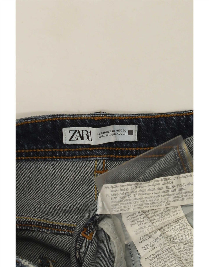 Zara Γυναικεία Distressed Slim Jeans EU 40 Medium W30 L28 Blue Cotton