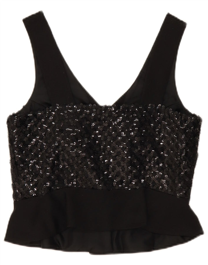 Lucie Linden Γυναικείο Αμάνικο Crop Top IT 42 Μεσαίου Μαύρου Πολυεστέρα