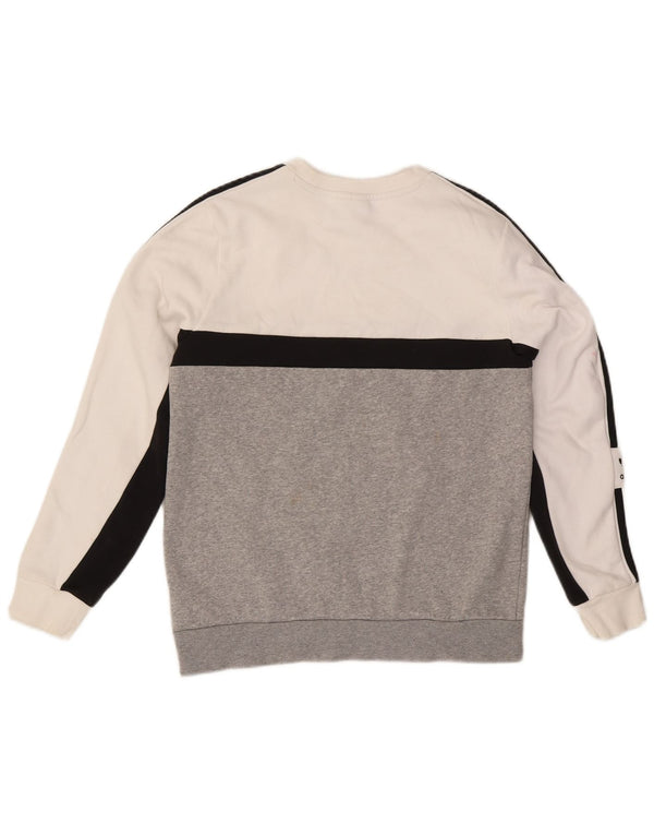 Γραφικό φούτερ Adidas Boys Jumper 13-14 ετών Λευκό βαμβακερό χρώμα