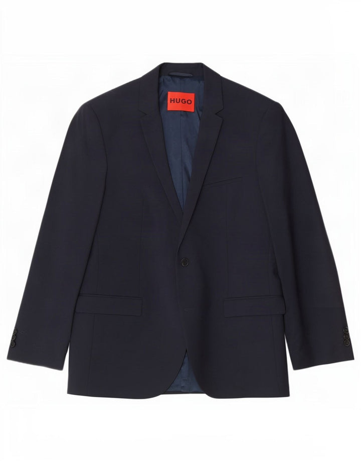 Ανδρικό σακάκι σακάκι Hugo Boss UK 54 2XL Navy Blue Virgin Wool