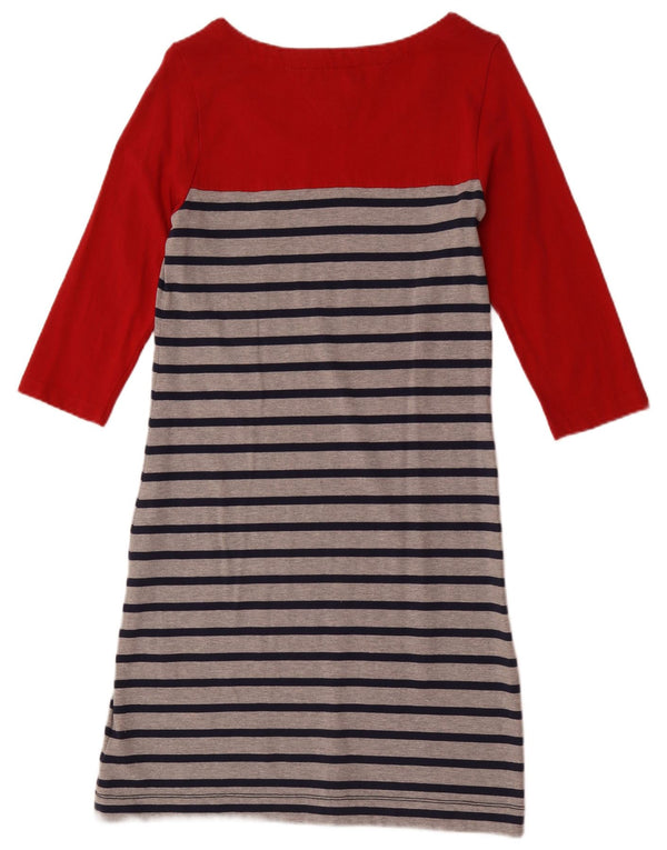 Tommy Hilfiger Γυναικείο φόρεμα 3/4 με μανίκια UK 12 μεσαίο κόκκινο ριγέ