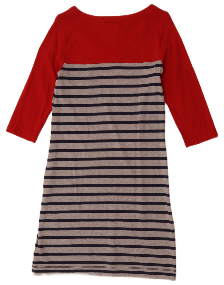 Tommy Hilfiger Γυναικείο φόρεμα 3/4 με μανίκια UK 12 μεσαίο κόκκινο ριγέ