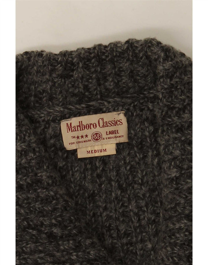 Γυναικείο πουλόβερ Marlboro Classics Crop Cardigan UK 14 Medium Grey Flecked