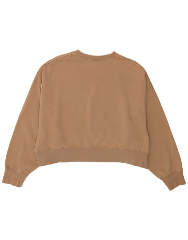 Γυναικείο φούτερ μεγάλου μεγέθους Nike Jumper UK 14 μεσαίο καφέ βαμβακερό
