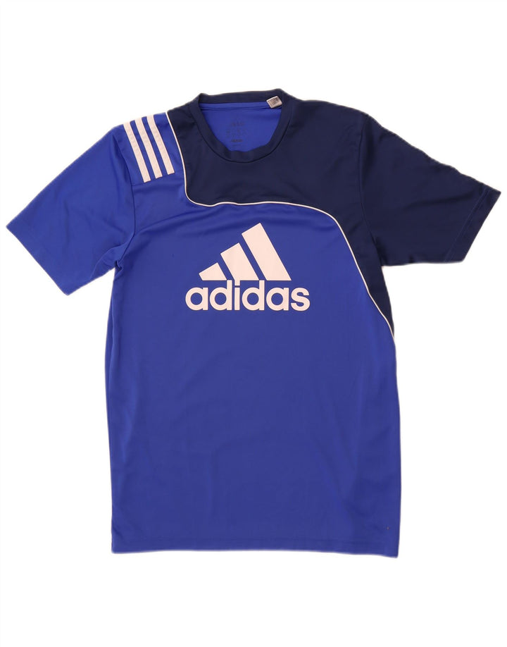Ανδρικό γραφικό T-Shirt Adidas Top XS Blue Colourblock Polyester