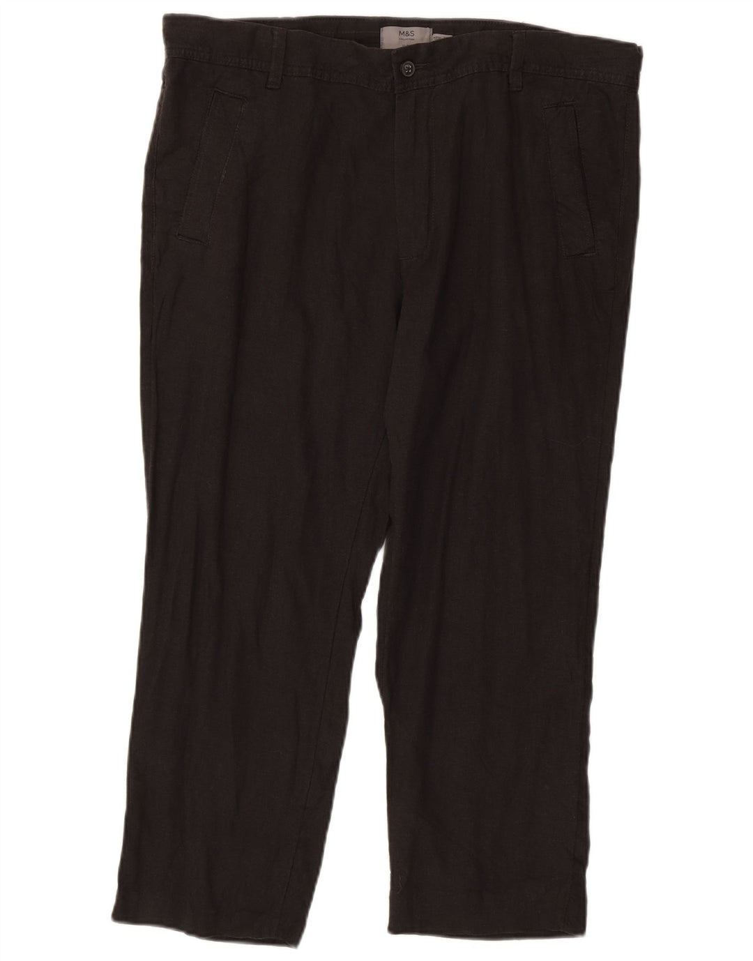 MARKS & SPENCER Ανδρικό λεπτό παντελόνι Chino W36 L25 Γκρι λινό