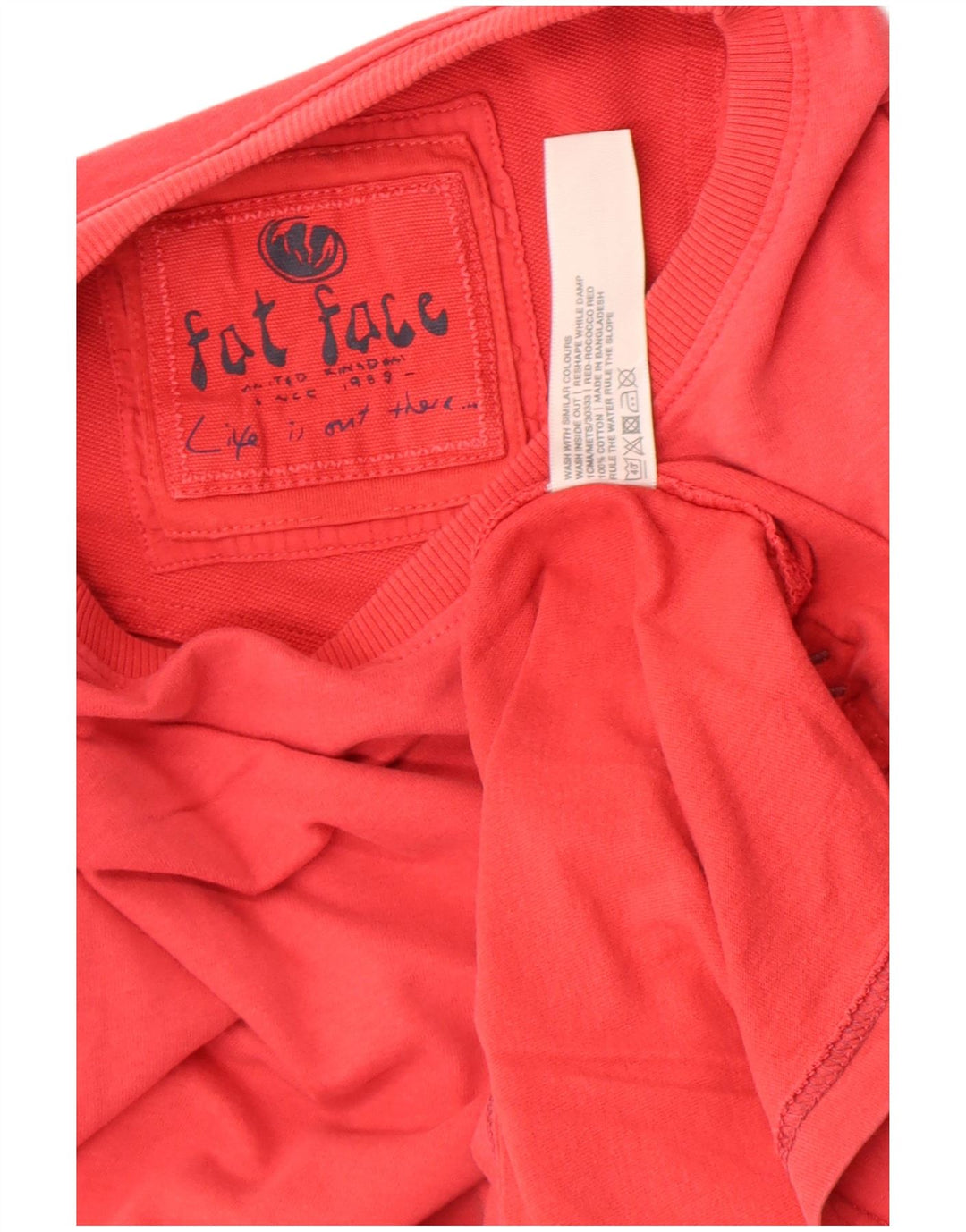 Ανδρικό T-Shirt Fat Face Top μεγάλο κόκκινο βαμβακερό