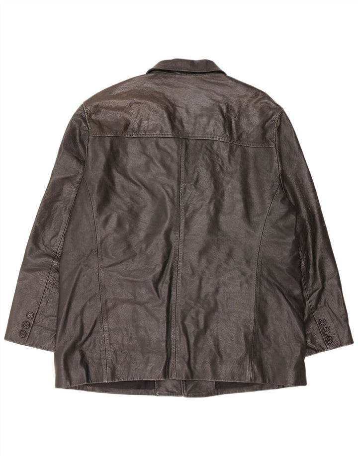 Vintage Ανδρικό Δερμάτινο Μπουφάν UK 44 2XL Μαύρο Δερμάτινο