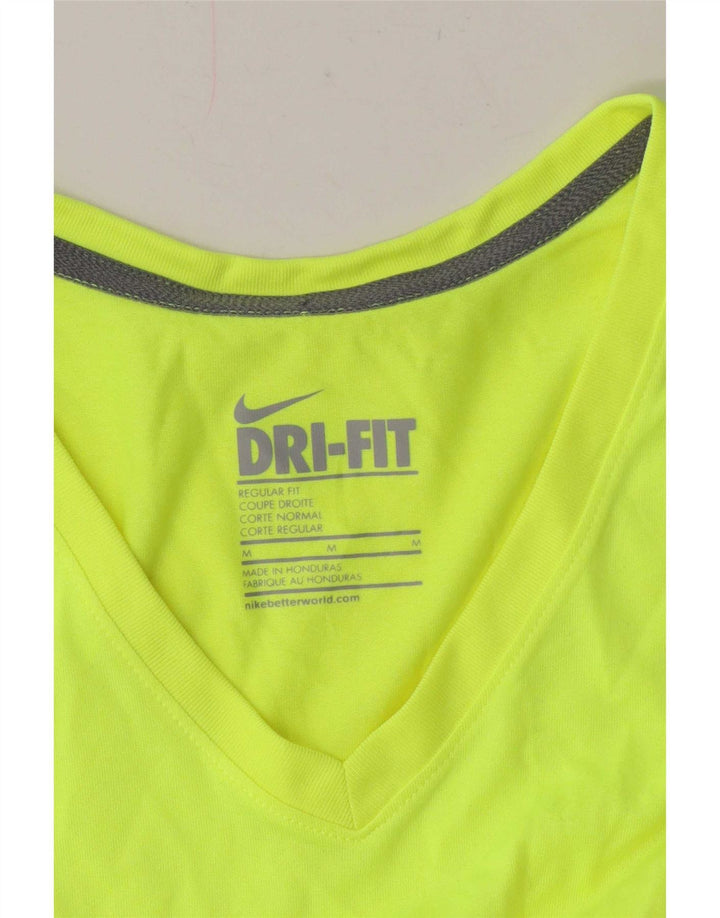 Γυναικείο μπλουζάκι Nike Dri Fit κανονικό τοπ UK 12 Μεσαίο πράσινο