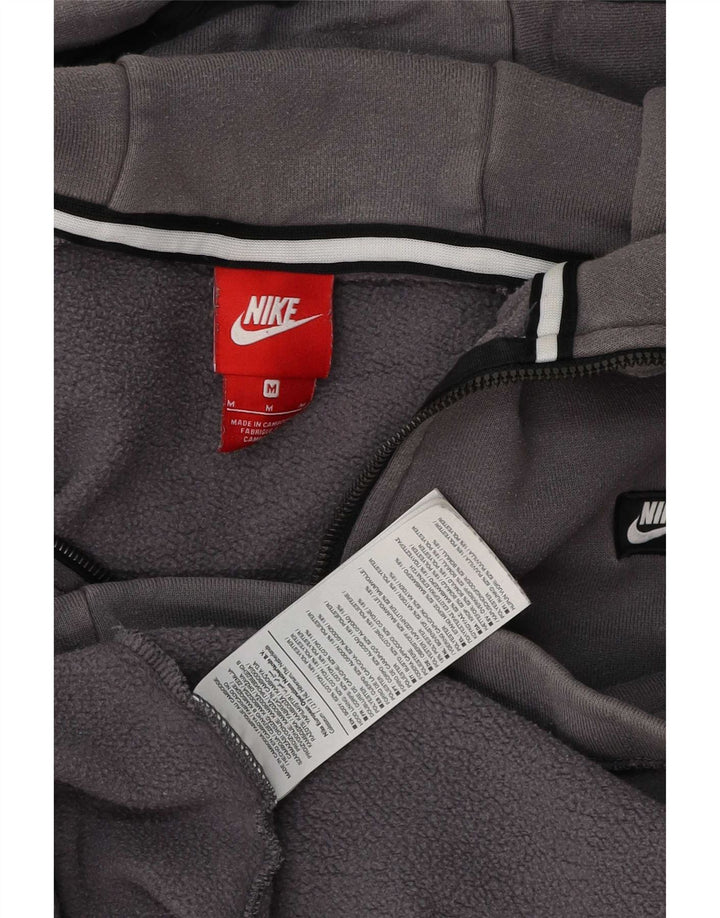 Ανδρικό φούτερ με φερμουάρ Nike, μεσαίο γκρι βαμβακερό